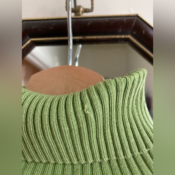 Vintage 100% silk ribbed turtleneck sweater medium - Picture 2 of 2